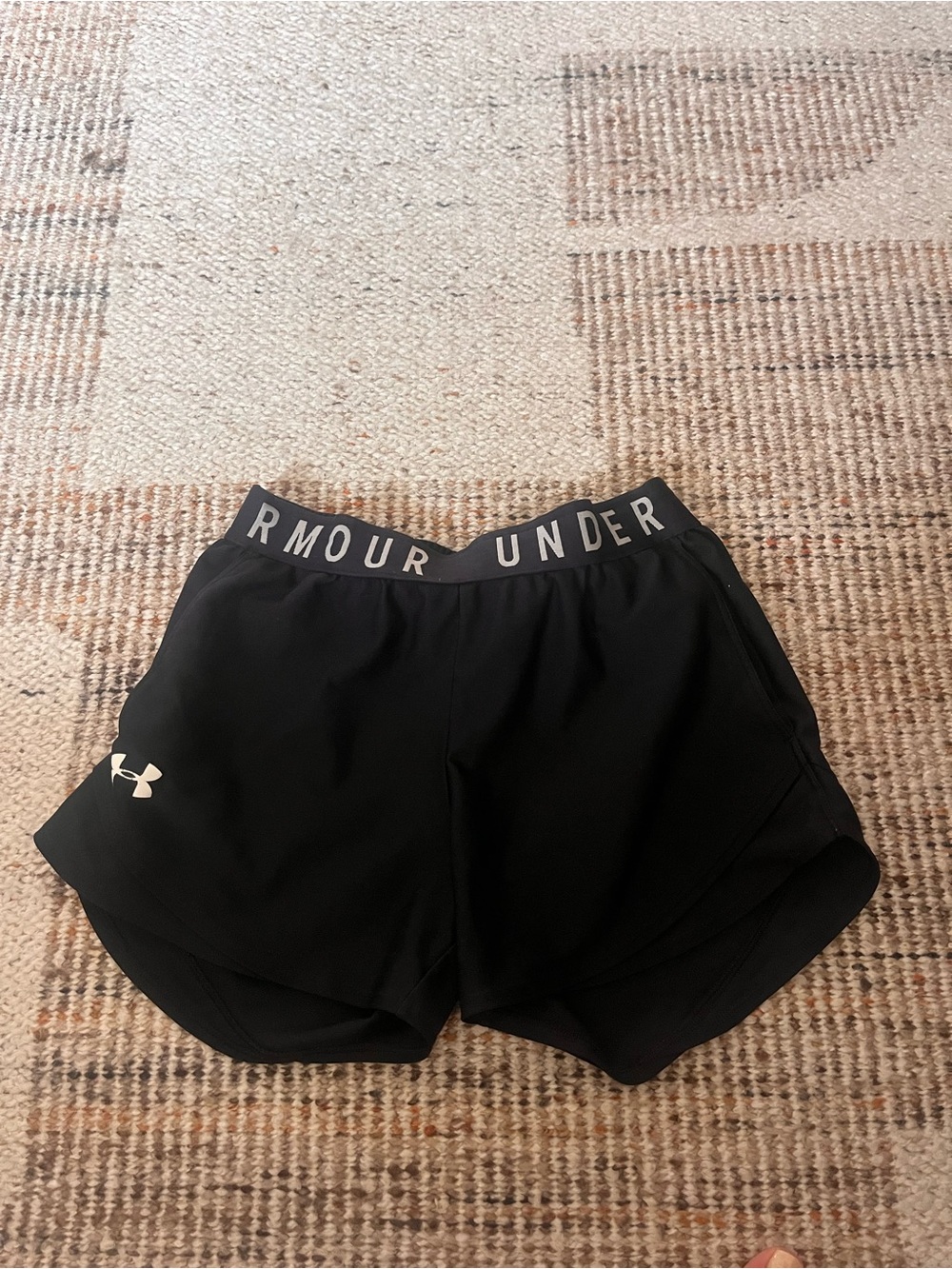 Under Armour Black Women’s Athletic Shorts with Branded Waistband